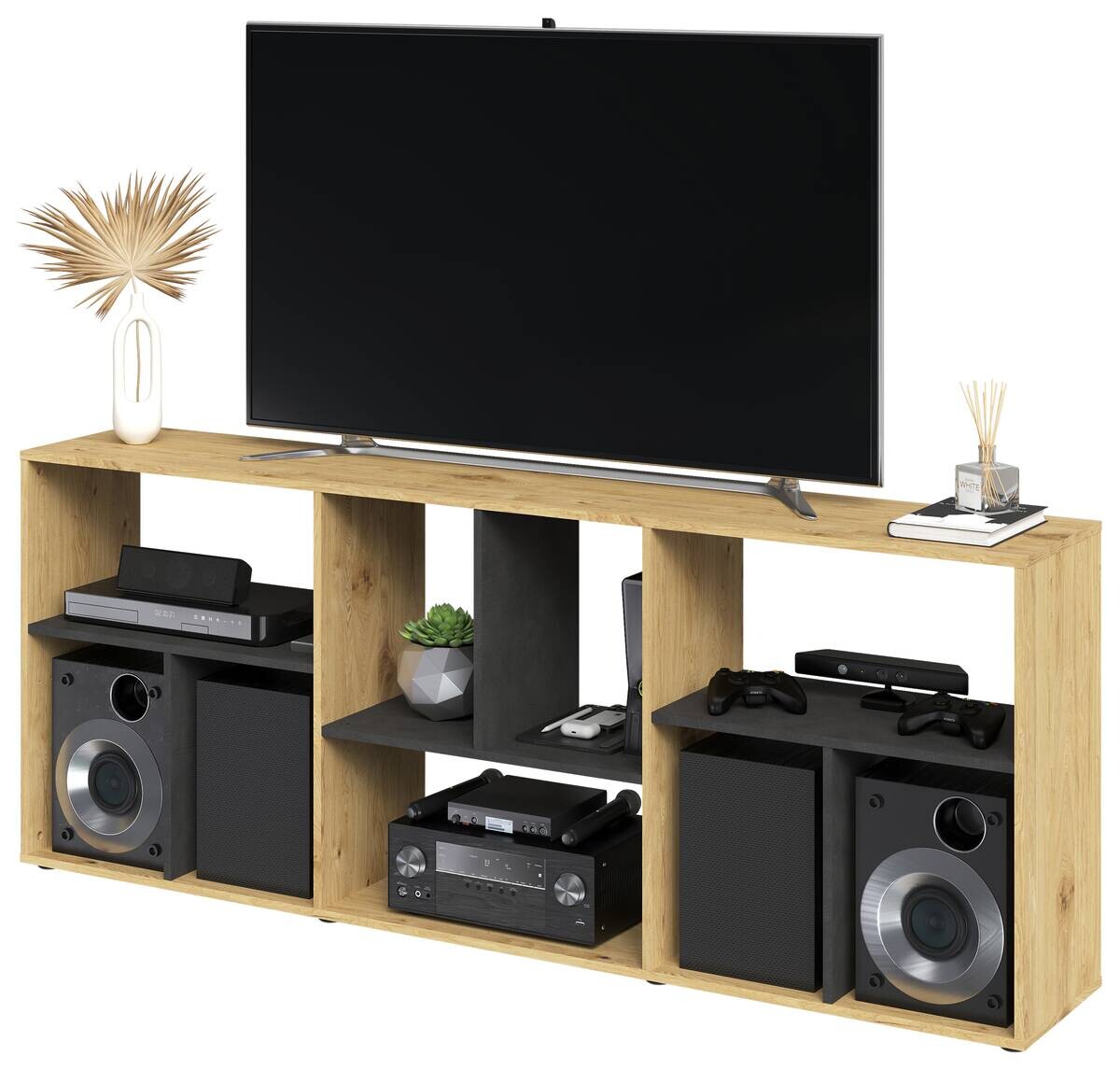 Regal Eiche Artisan Nachbildung B/H/T: ca. 186x71x33 cm