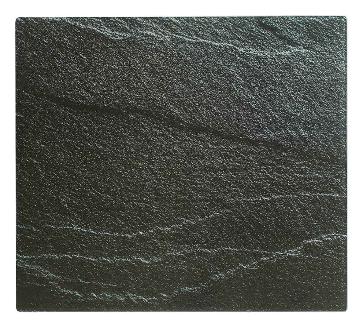 Zeller Herdblende-/Abdeckplatte Schiefer schiefer Glas B/H/L: ca. 50x0,8x56 cm