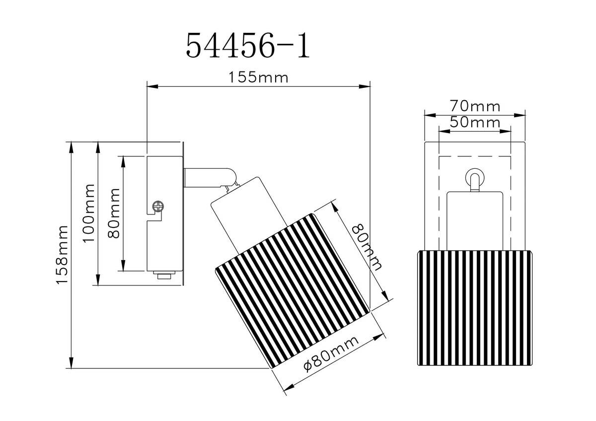 GLOBO Strahler schwarz Chrom Glas Metall B/H/L: ca. 10x14x13 cm E14 1 Brennstellen