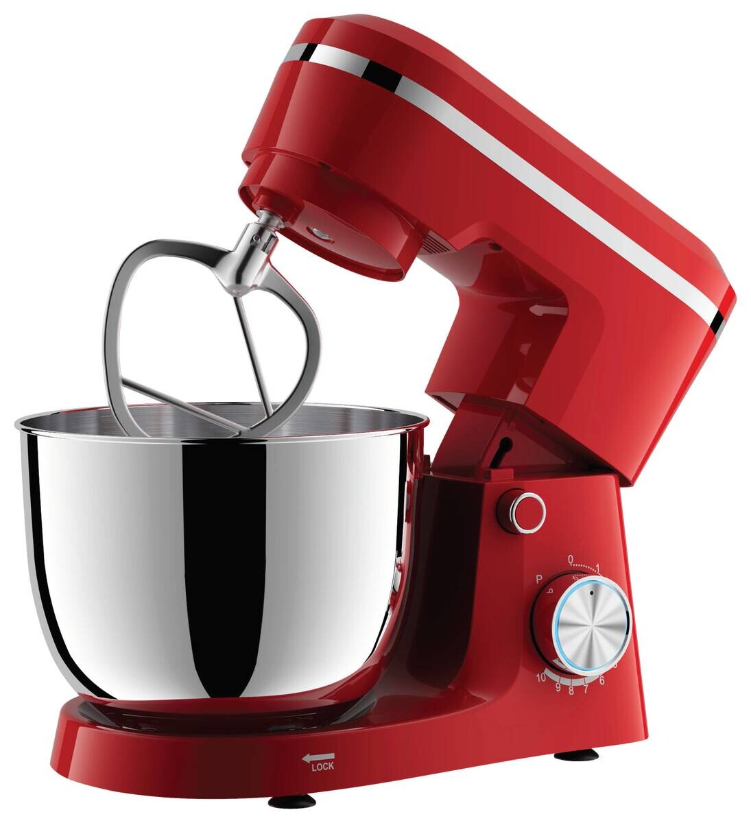POCOline Knetmaschine Knetrax rot Metall Kunststoff B/H/L: ca. 22,55x31,45x36,1 cm ca. 4,5 l