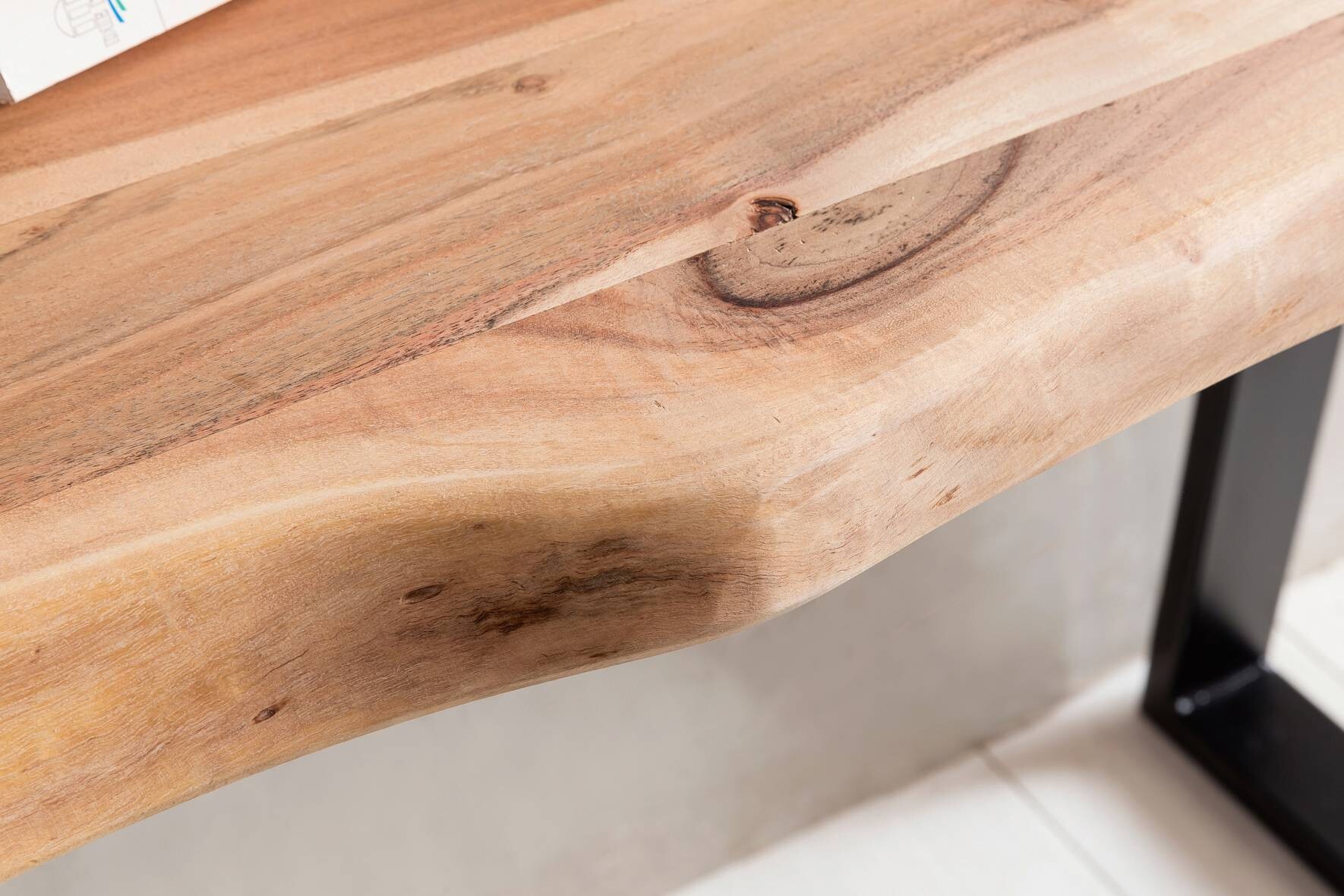 Konsolentisch natur schwarz Akazie B/H/T: ca. 120x75x45 cm