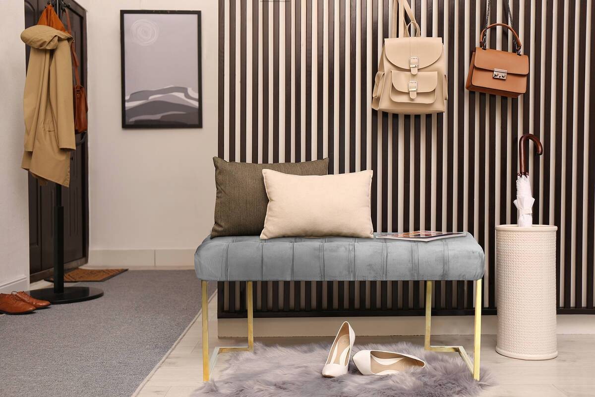 Sitzbank Rare 201 grau B/H/T: ca. 47x48x100 cm