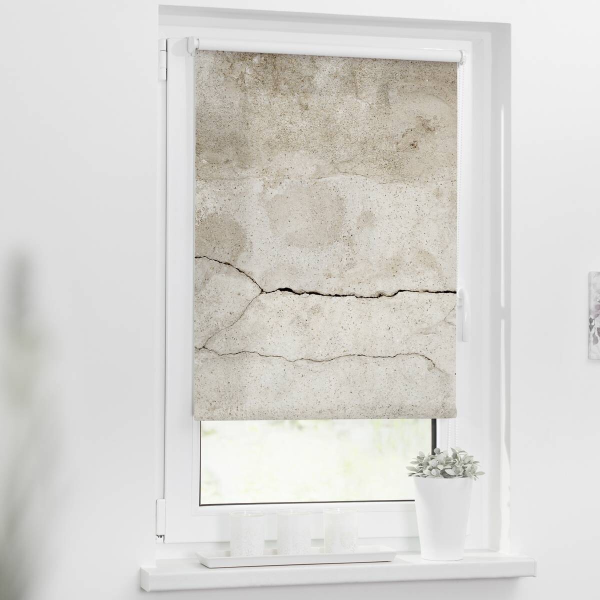 LICHTBLICK Rollo Beton grau B/L: ca. 100x150 cm