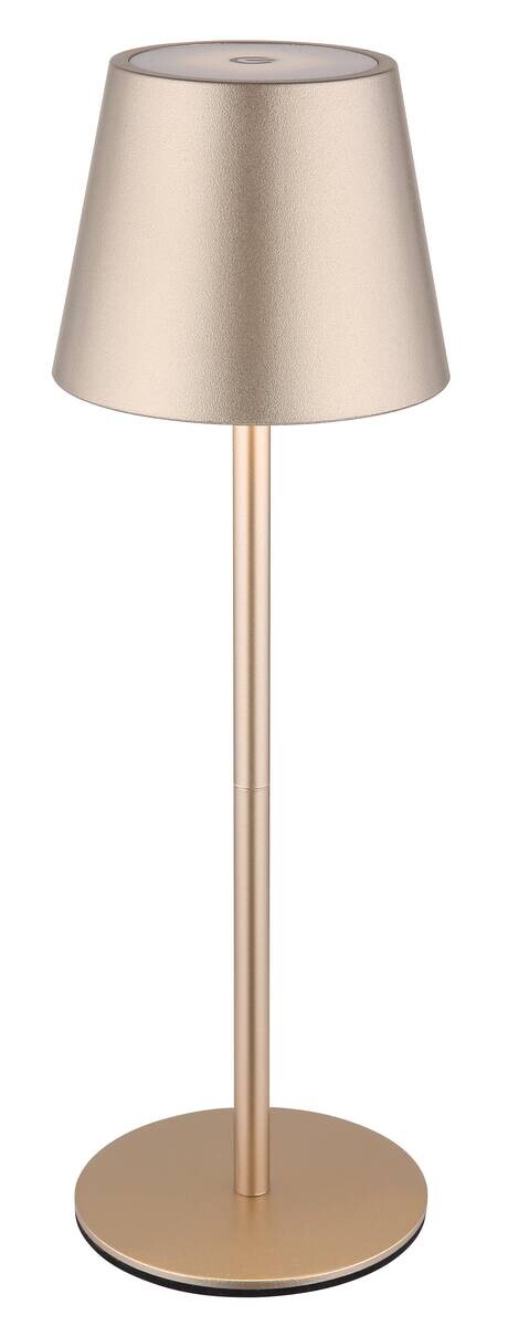 GLOBO LED-Tischleuchte Vannie champagner Metall Kunststoff H/D: ca. 36x11,5 cm