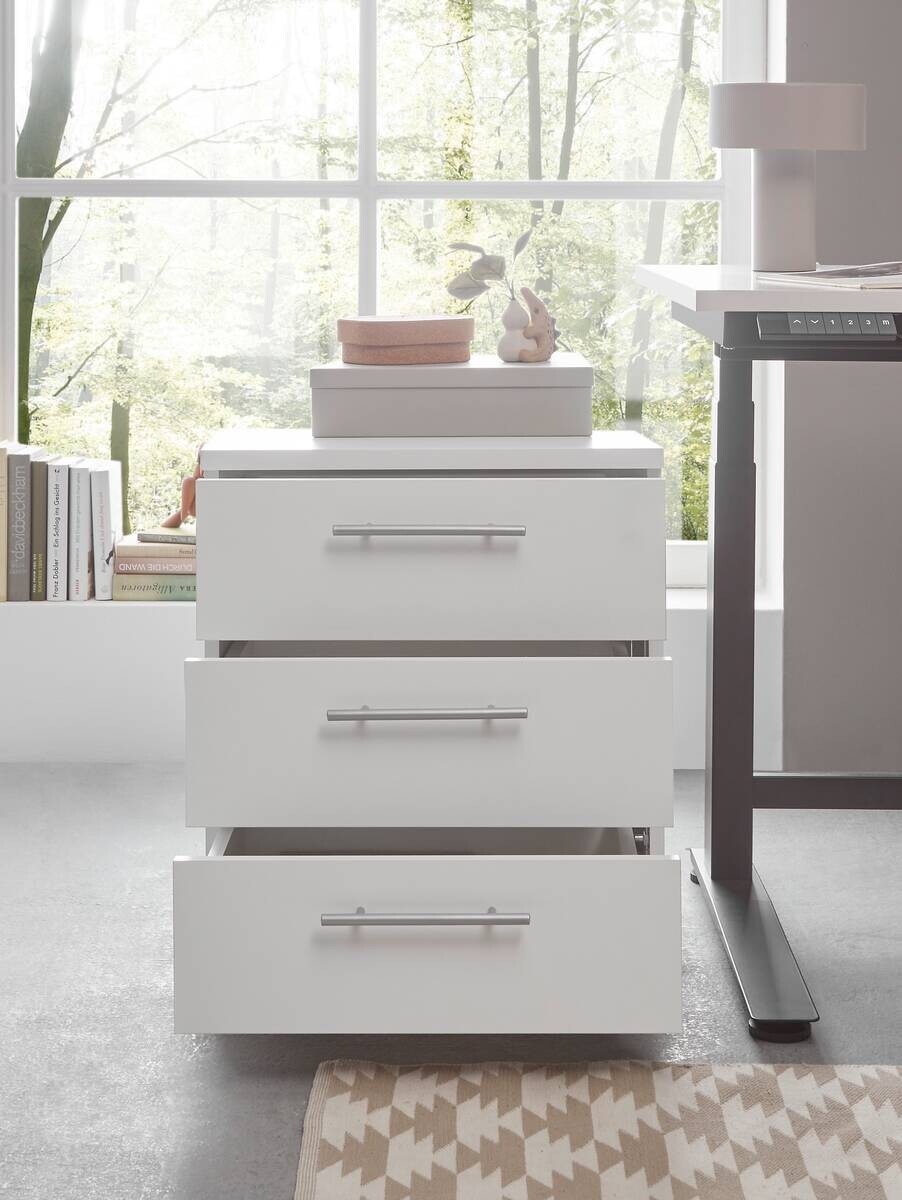 Rollcontainer Ben weiß B/H/T: ca. 40x56x39 cm