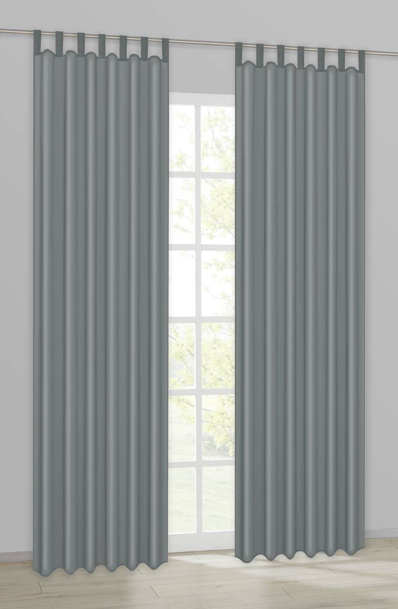 ACUS design collection Schlaufenvorhang Silk anthrazit B/L: ca. 140x225 cm