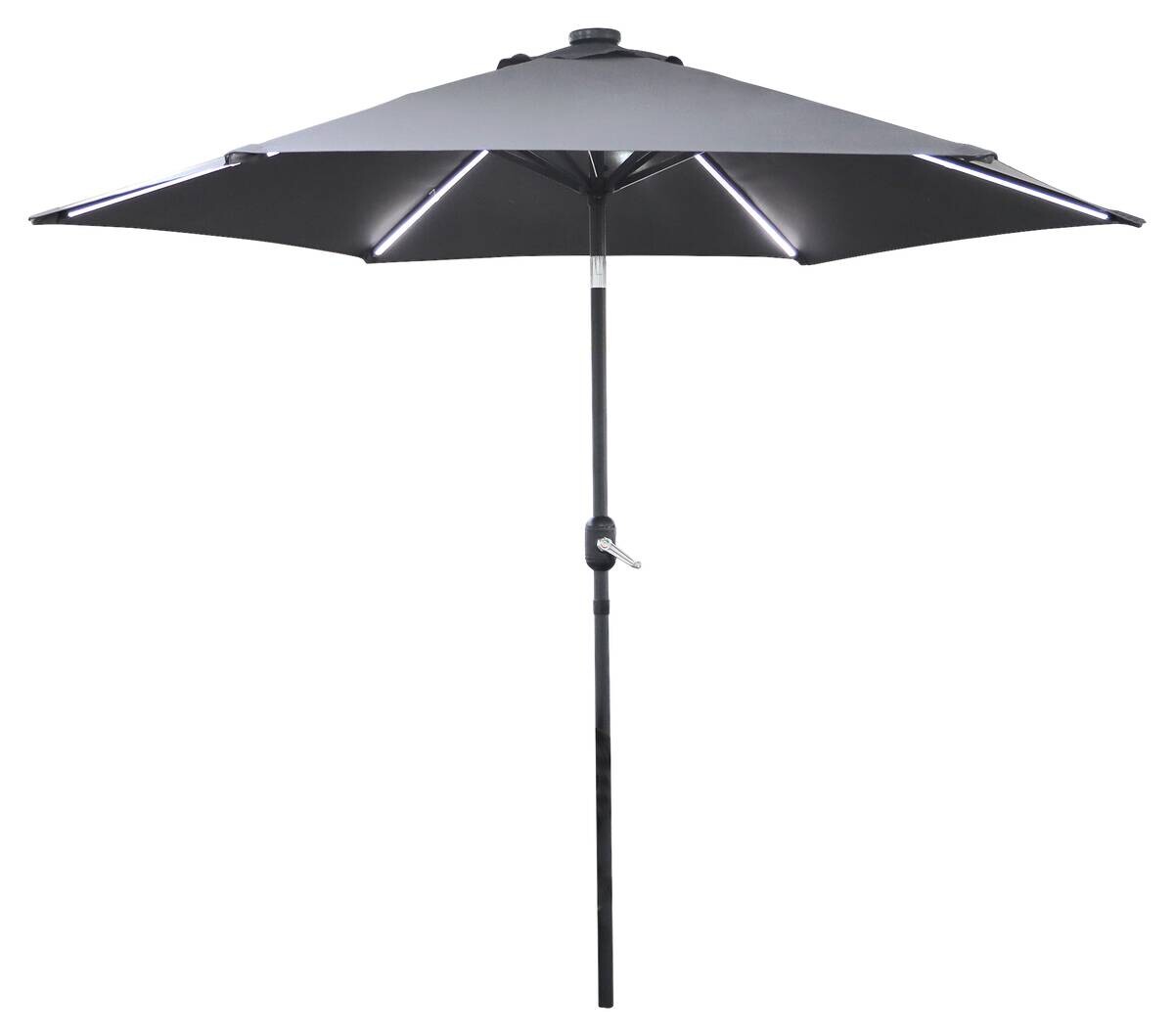 POCOline Sonnenschirm grau Stahl H/D: ca. 236x270 cm