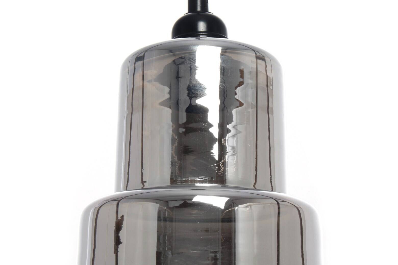 Kayoom Pendelleuchte silber Glas B/H/L: ca. 20x29x20 cm E27 1 Brennstellen