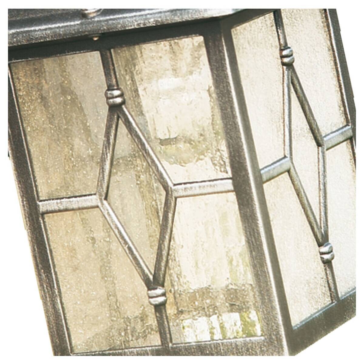Searchlight Außenleuchte Genoa schwarz Stahl Glas B/H/T: ca. 15x33x18 cm E27 1 Brennstellen