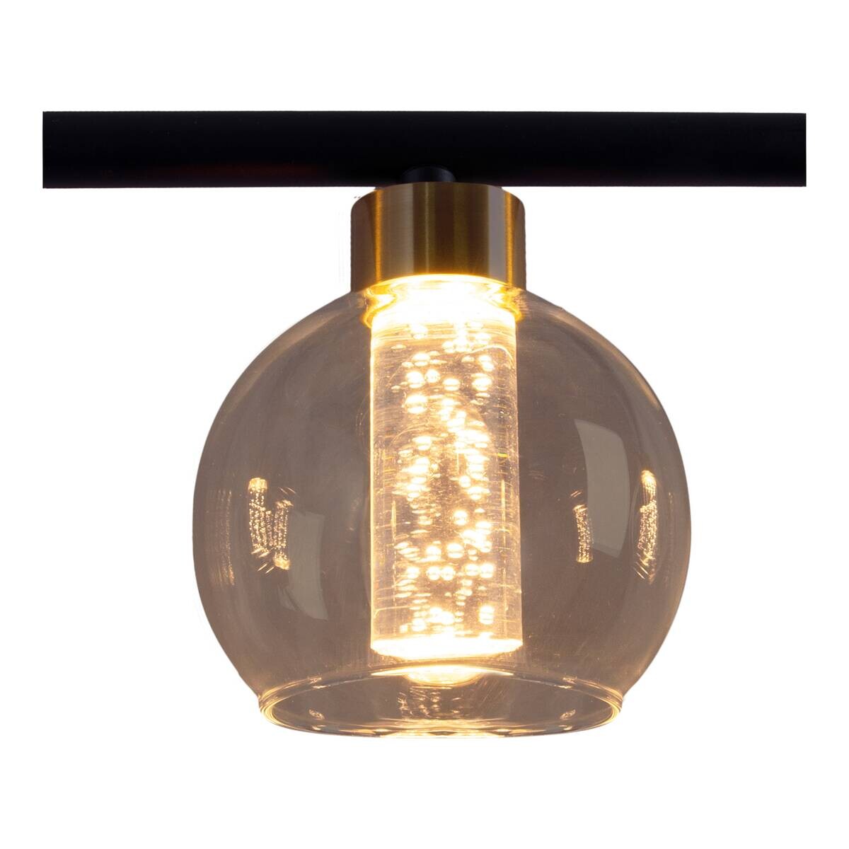 Näve Leuchten Pendelleuchte NV7093222 schwarz Glas Metall B/H/T: ca. 10x150x90 cm 5 Brennstellen