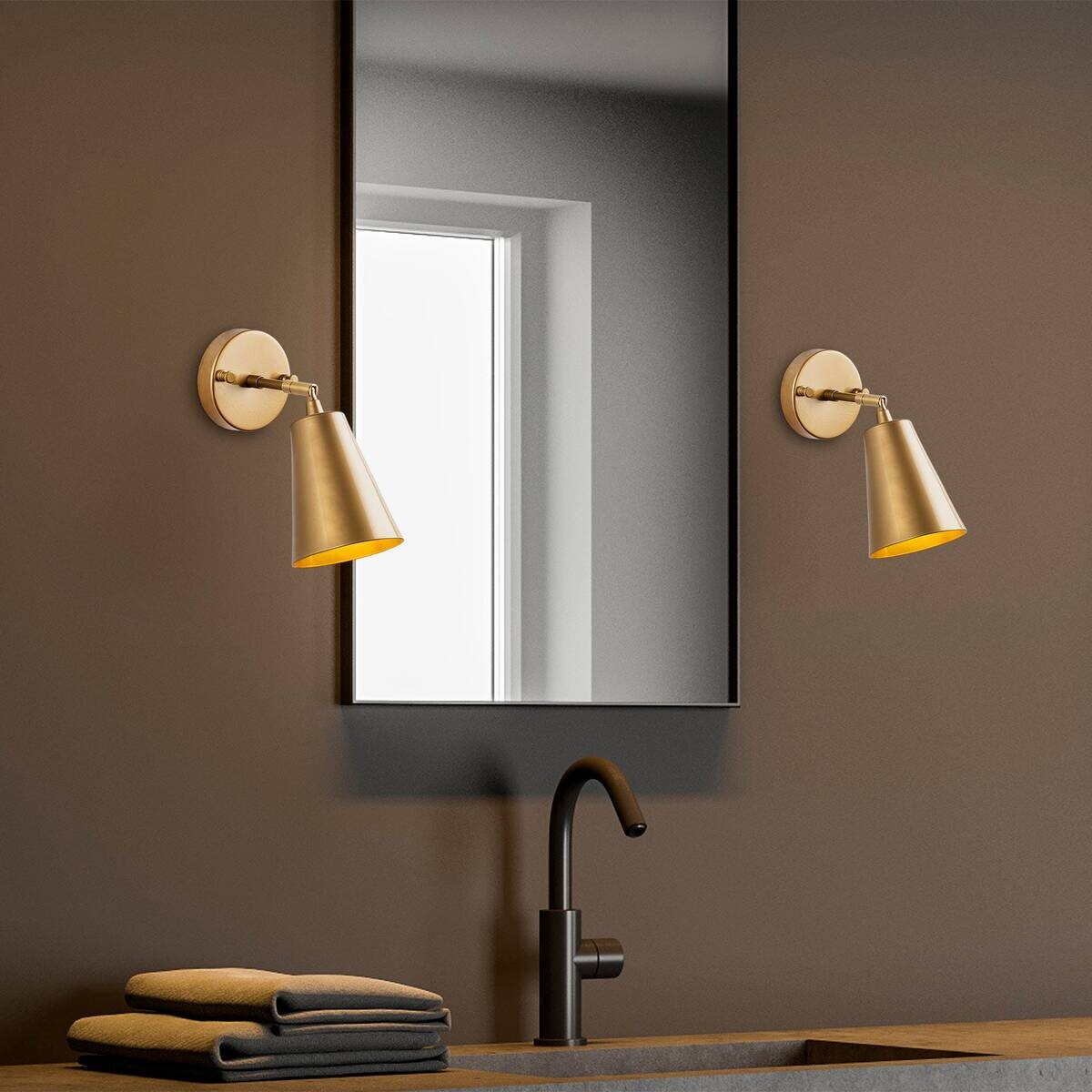 Opviq Wandleuchte Evander gold Metall Glas B/H/T/L/D: ca. 26x21x26x10x10 cm E27 1 Brennstellen