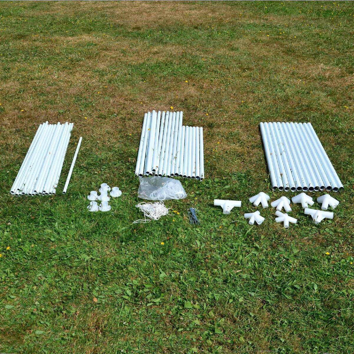 VCM Pavillon grün Polyester-Mischgewebe B/H/L: ca. 300x250x600 cm