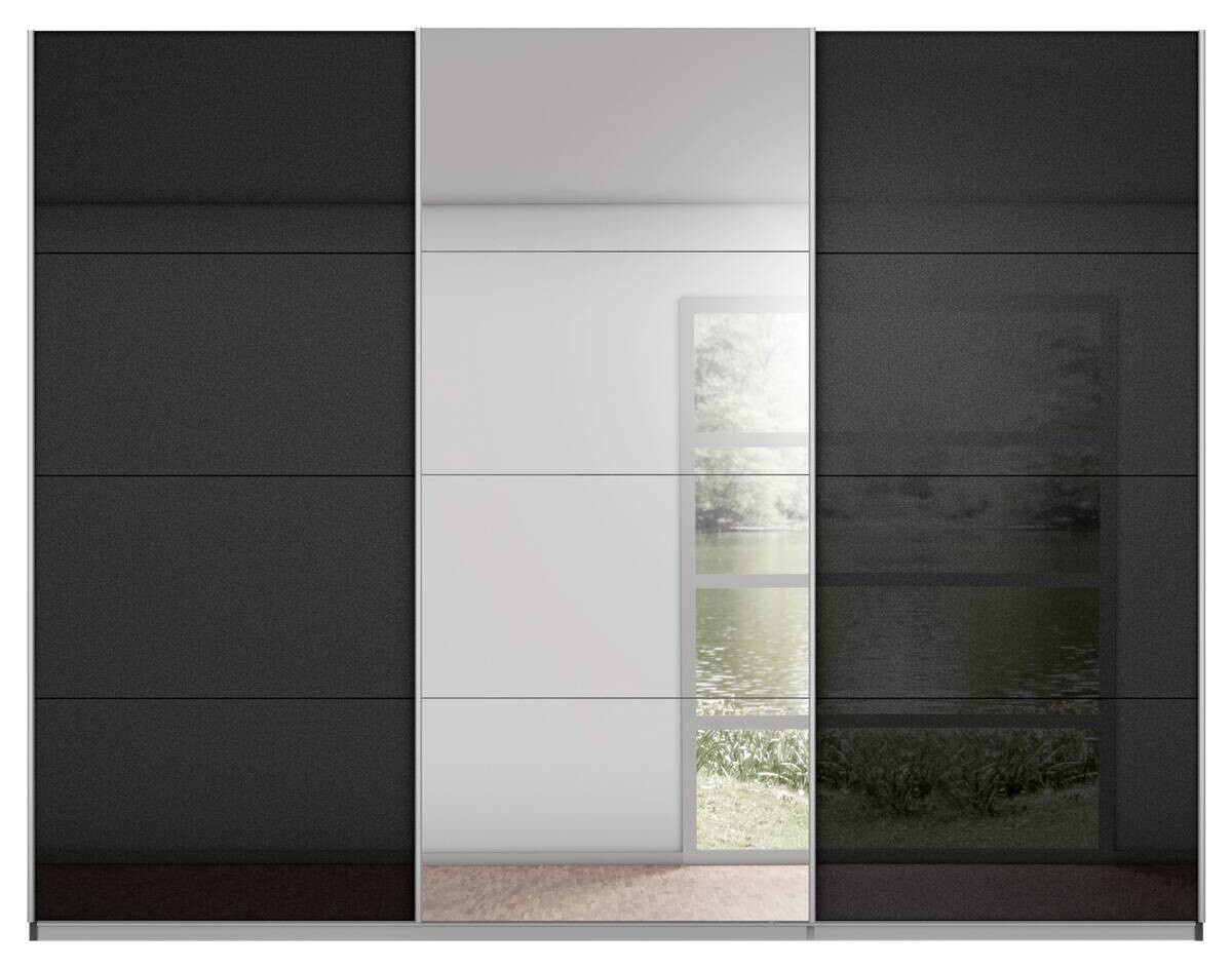 Schwebetürenschrank Kulmbach grau B/H/T: ca. 271x210x62 cm