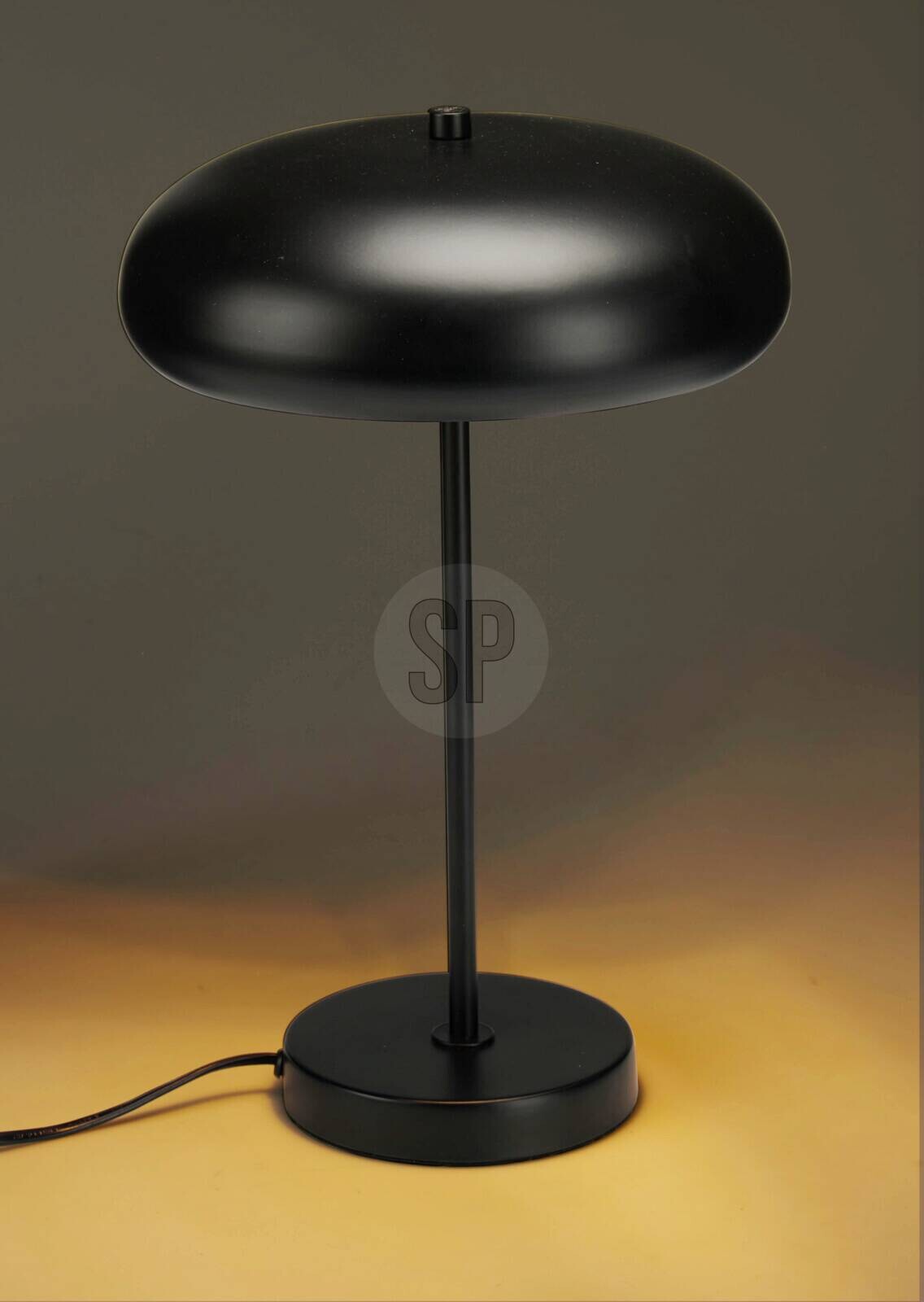 Tischleuchte schwarz Metall H/D: ca. 40x25 cm E14 1 Brennstellen