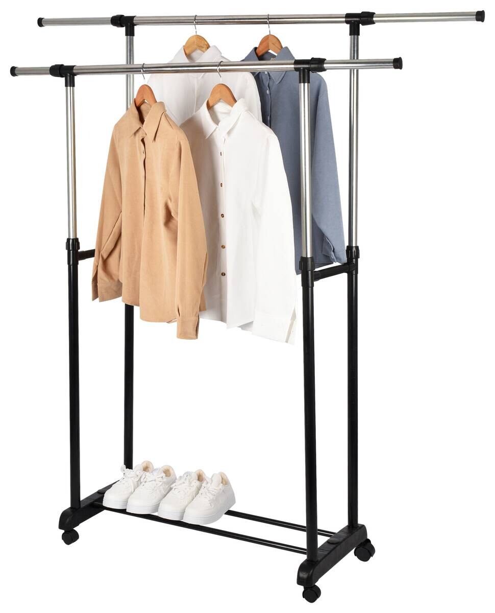 Garderobenwagen Chrom Stahl