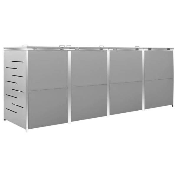 vidaXL Mülltonnenbox grau