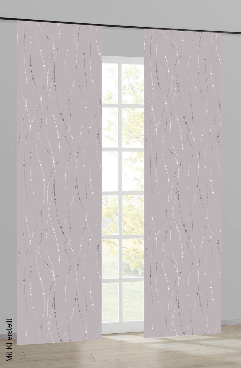 Schiebevorhang New Point silber B/L: ca. 60x245 cm