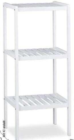 Bambusregal weiß Bambus B/H/T: ca. 36x79x36 cm