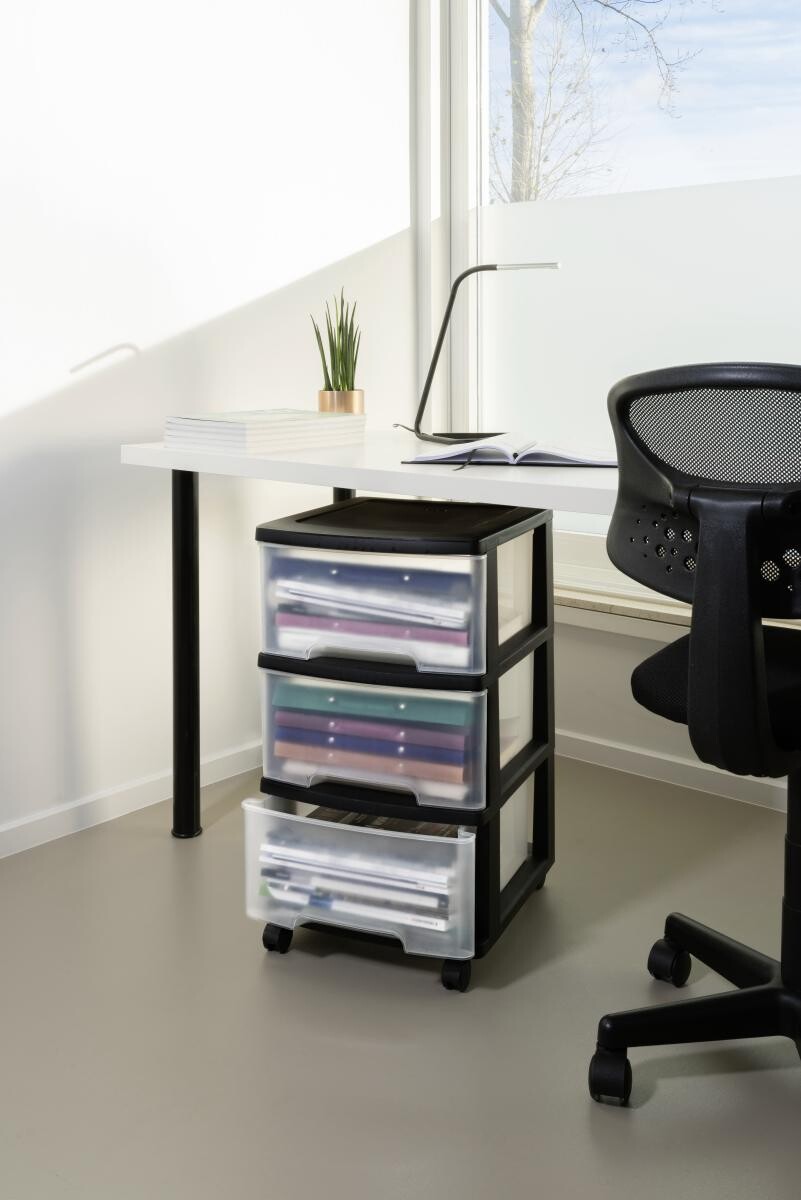 Curver Schubladenturm transparent B/H/L: ca. 39x64,5x37 cm