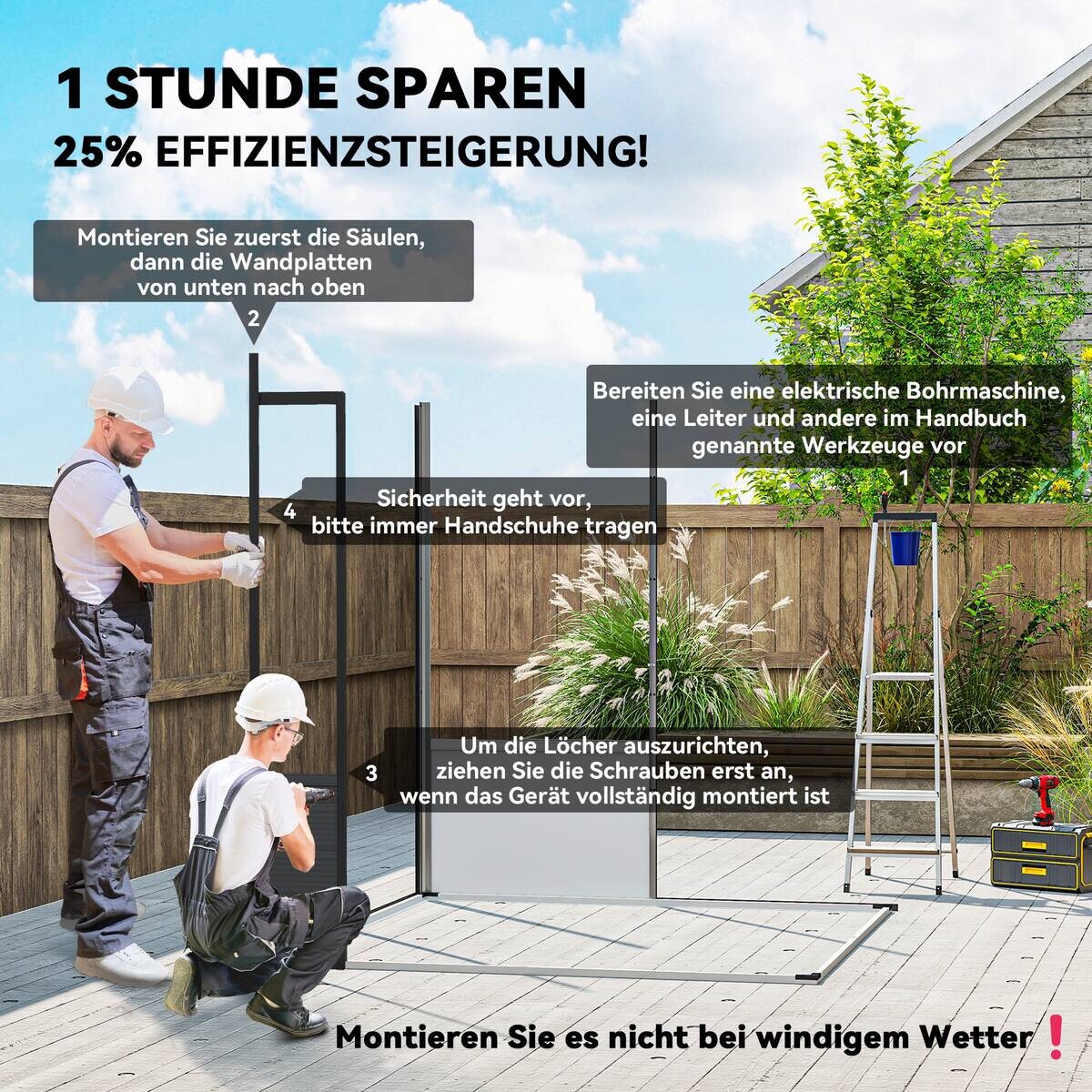 Outsunny Gerätehaus dunkelgrau B/H/L: ca. 190x215x191 cm