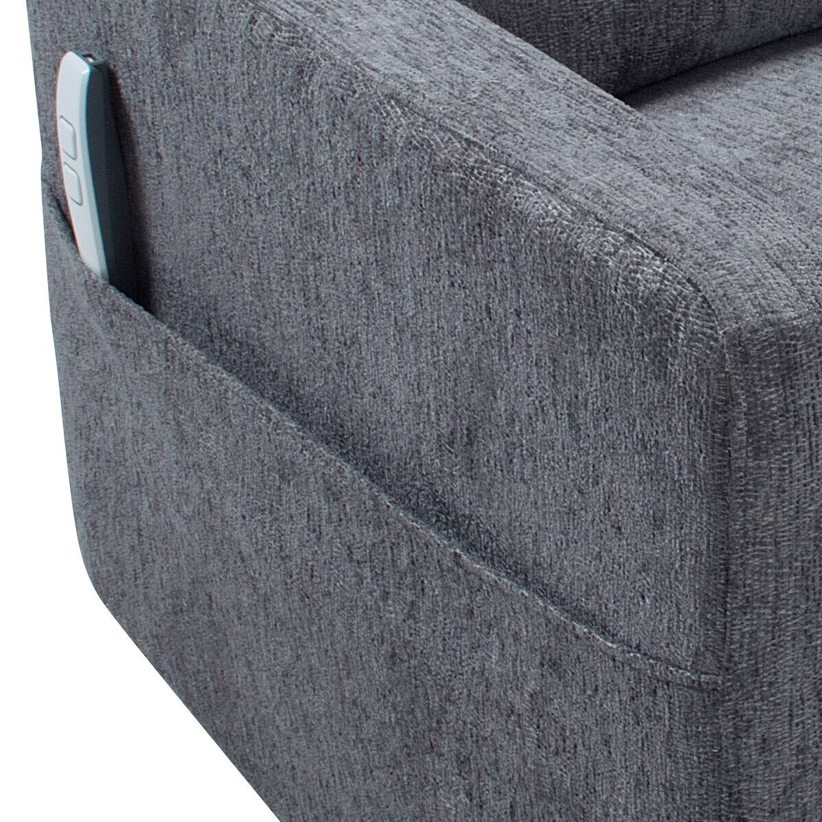 TV-Sessel grau Polyester B/H/T: ca. 79x105x98 cm