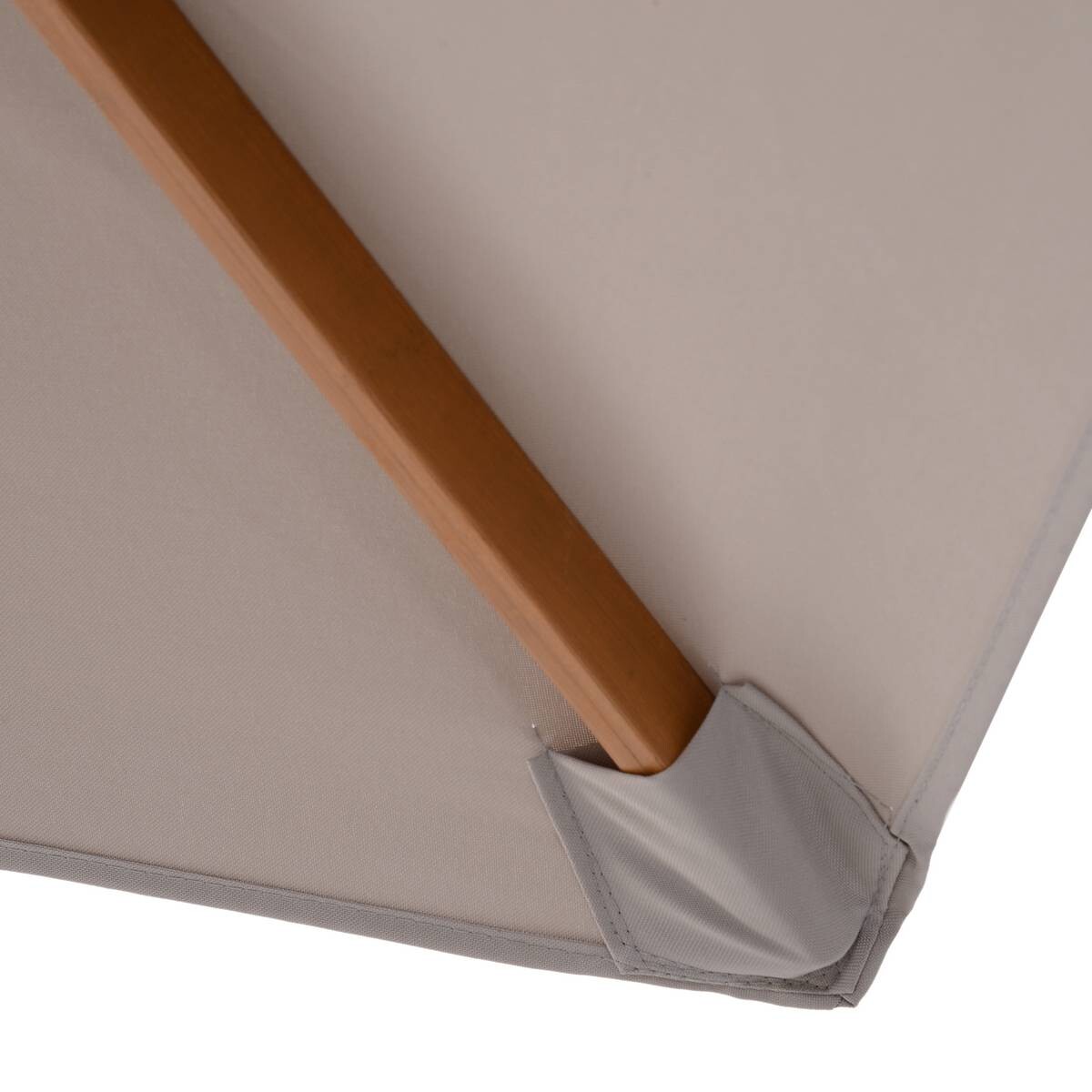 Outsunny Sonnenschirm grau Bambus H/D: ca. 230x250 cm