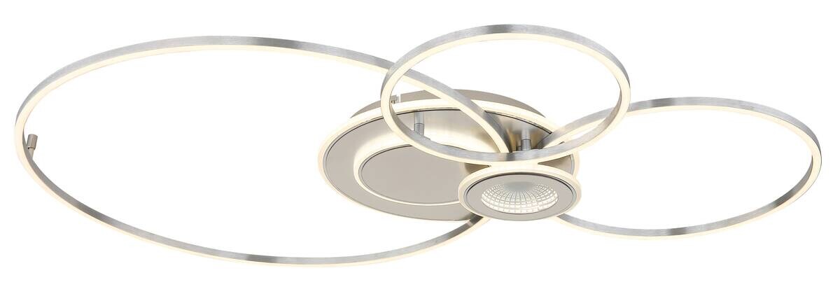 GLOBO LED-Deckenleuchte silber Aluminium Metall B/H/T: ca. 65x8,5x103,5 cm 1 Brennstellen