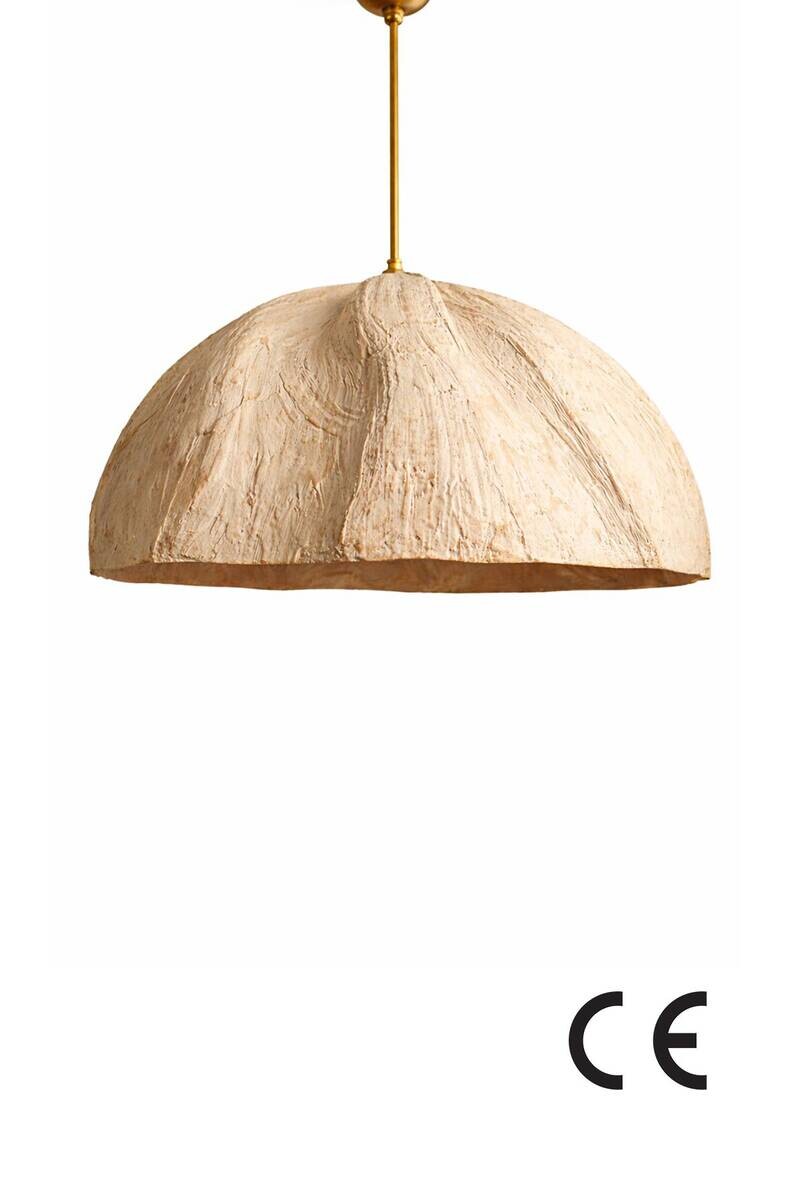 Pendelleuchte creme Beton B/H/L/D: ca. 38x75x38x38 cm E27 1 Brennstellen