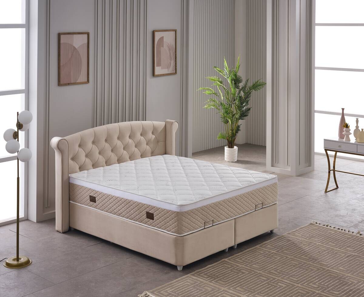 Polsterbett Marven creme Liegefläche B/L: ca. 180x200 cm