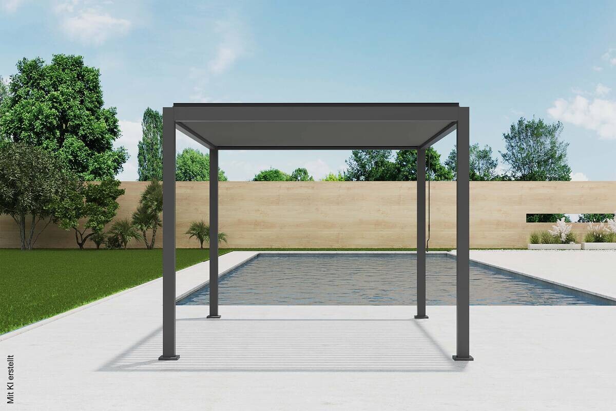 Pergola anthrazit Aluminium B/H/L: ca. 300x254,5x393 cm