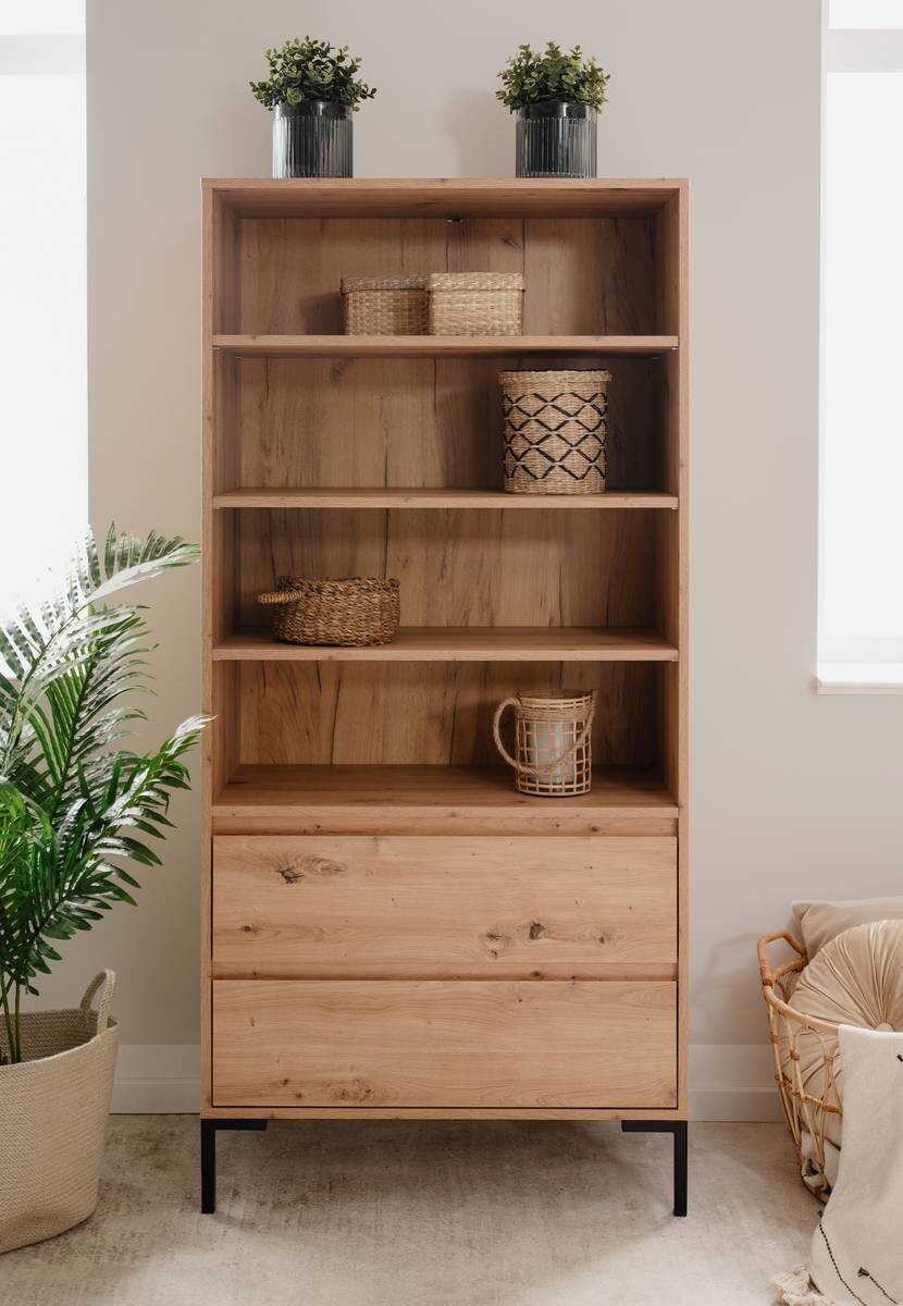 Regal Korsika Eiche Artisan Nachbildung B/H/T: ca. 78x165x40 cm