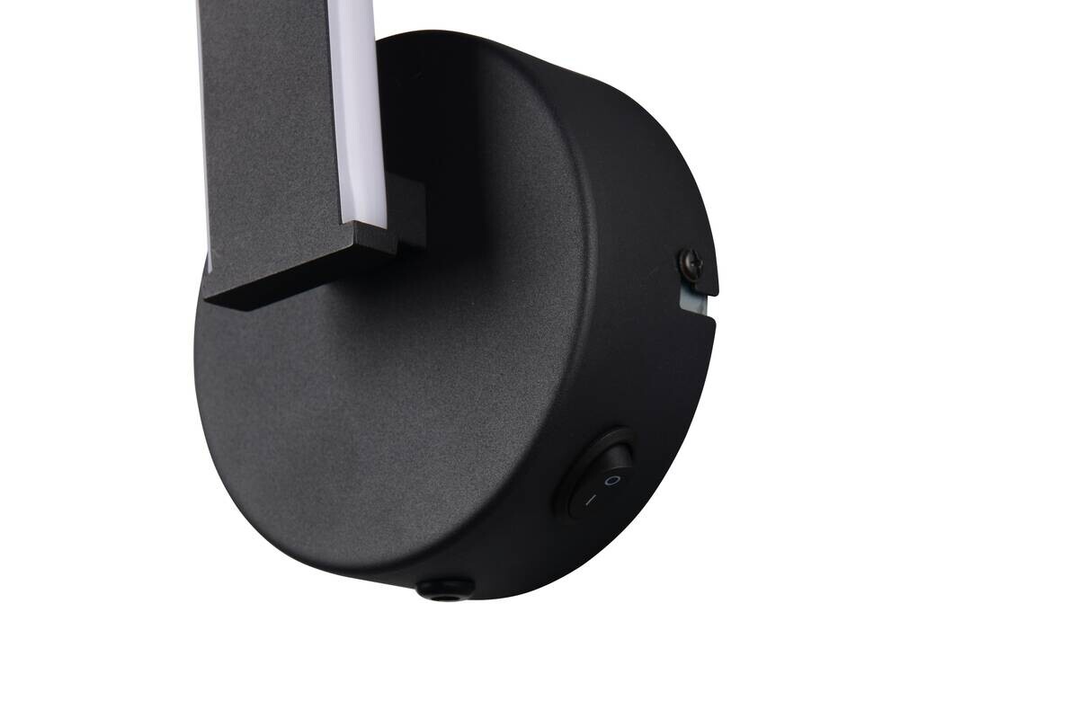 Reality LED Wandleuchte Ginko mattschwarz Metall B/H: ca. 12x45,5 cm 1 Brennstellen