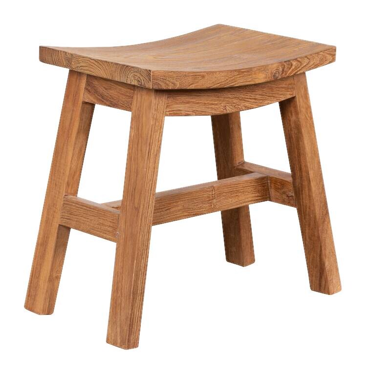 deVries Hocker teak B/H/L: ca. 45x33x50 cm