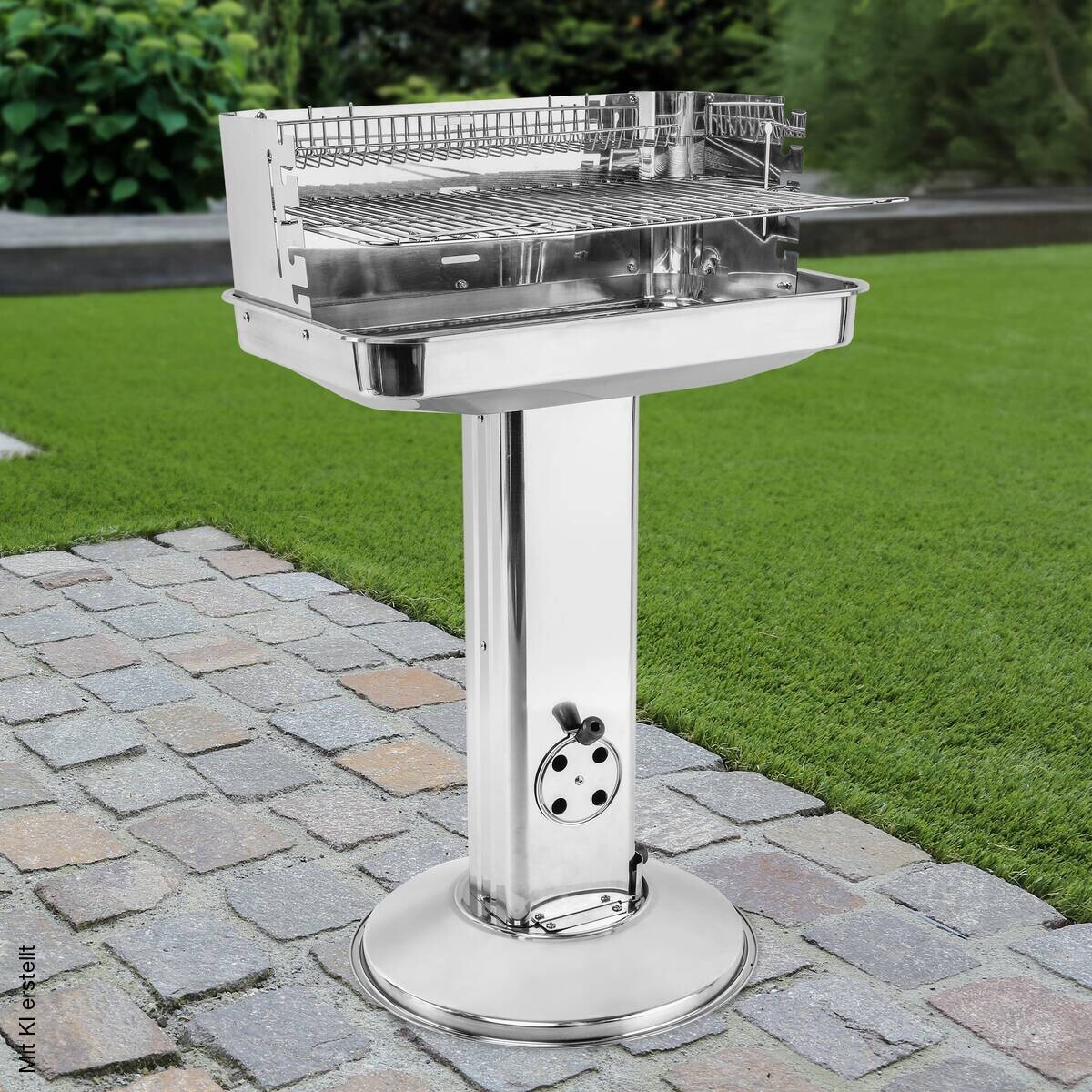 Grill Edelstahl B/H/L: ca. 38x88x58 cm