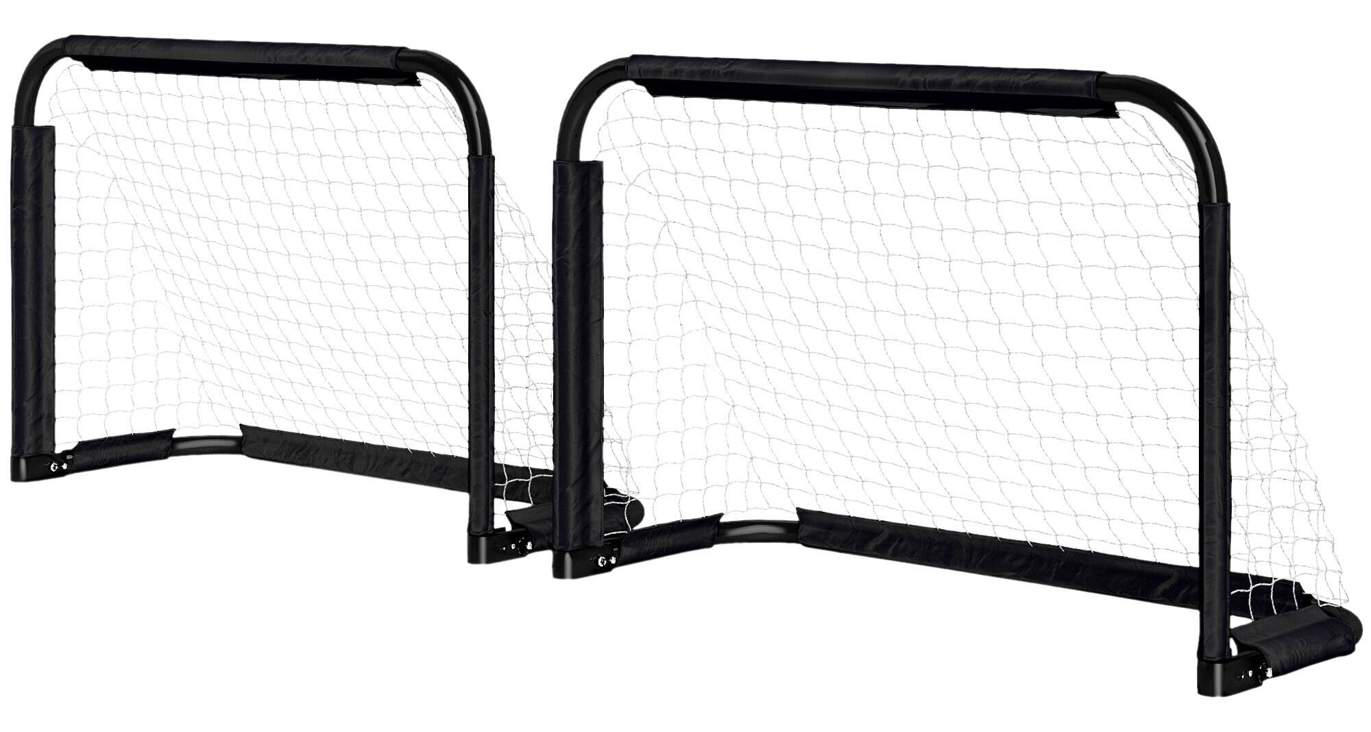 HOMCOM Fußballtor schwarz B/H/L: ca. 36x60x90 cm
