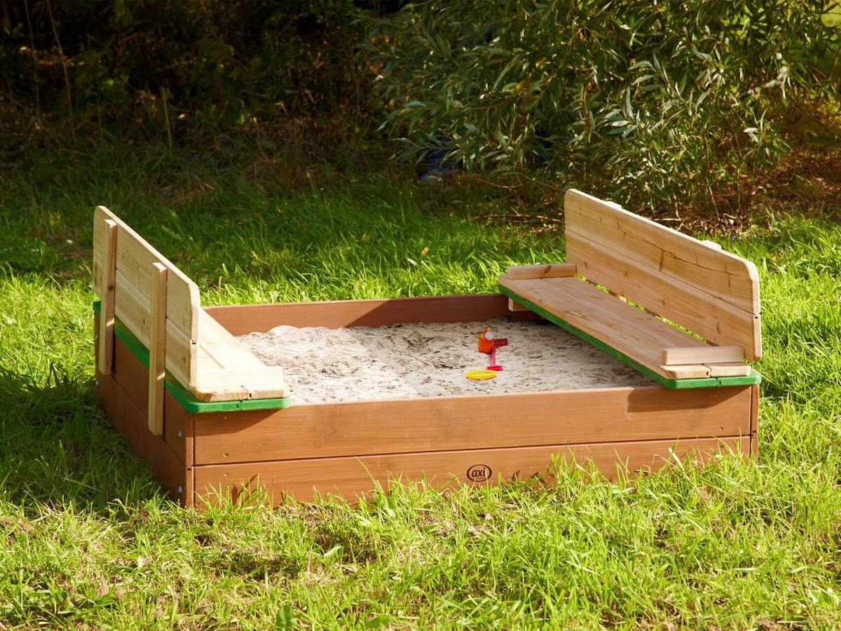 AXI Sandkasten Ella braun Holz B/H/L: ca. 95x20x100 cm