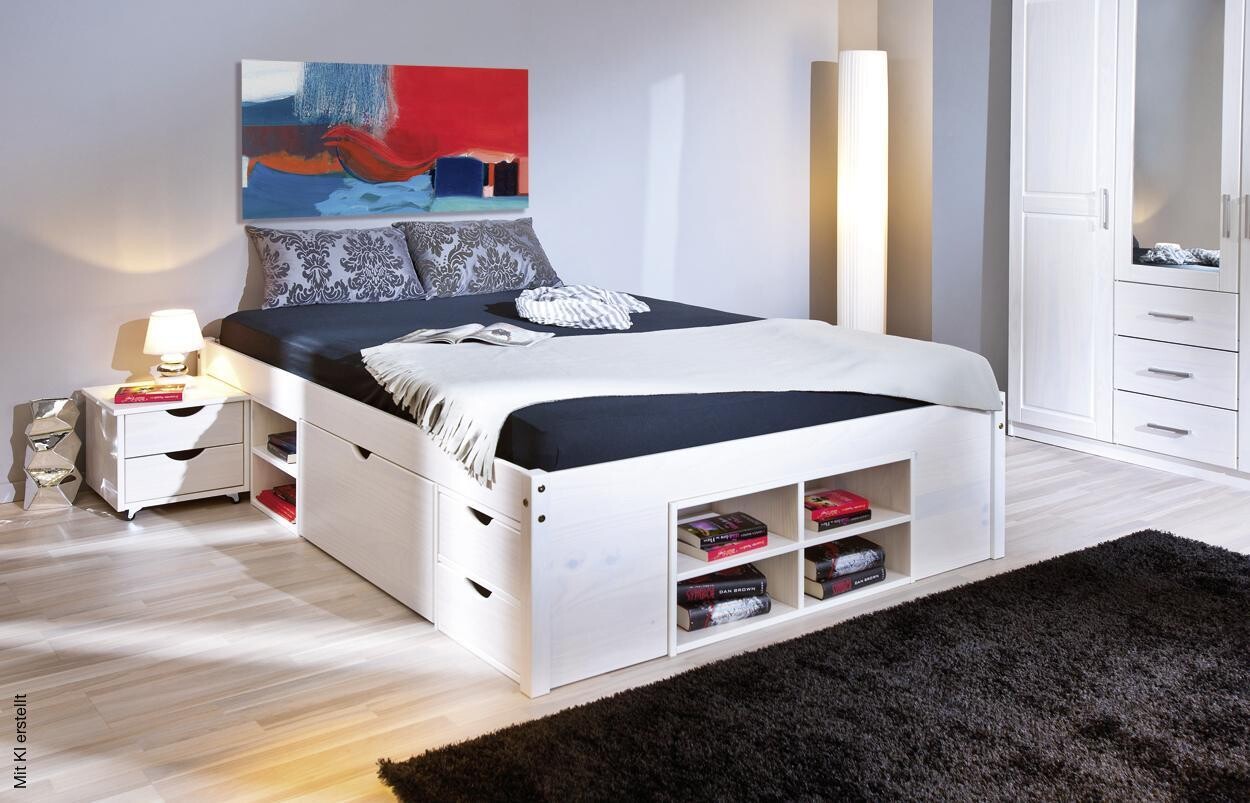 Funktionsbett Till weiß Liegefläche B/L: ca. 180x200 cm