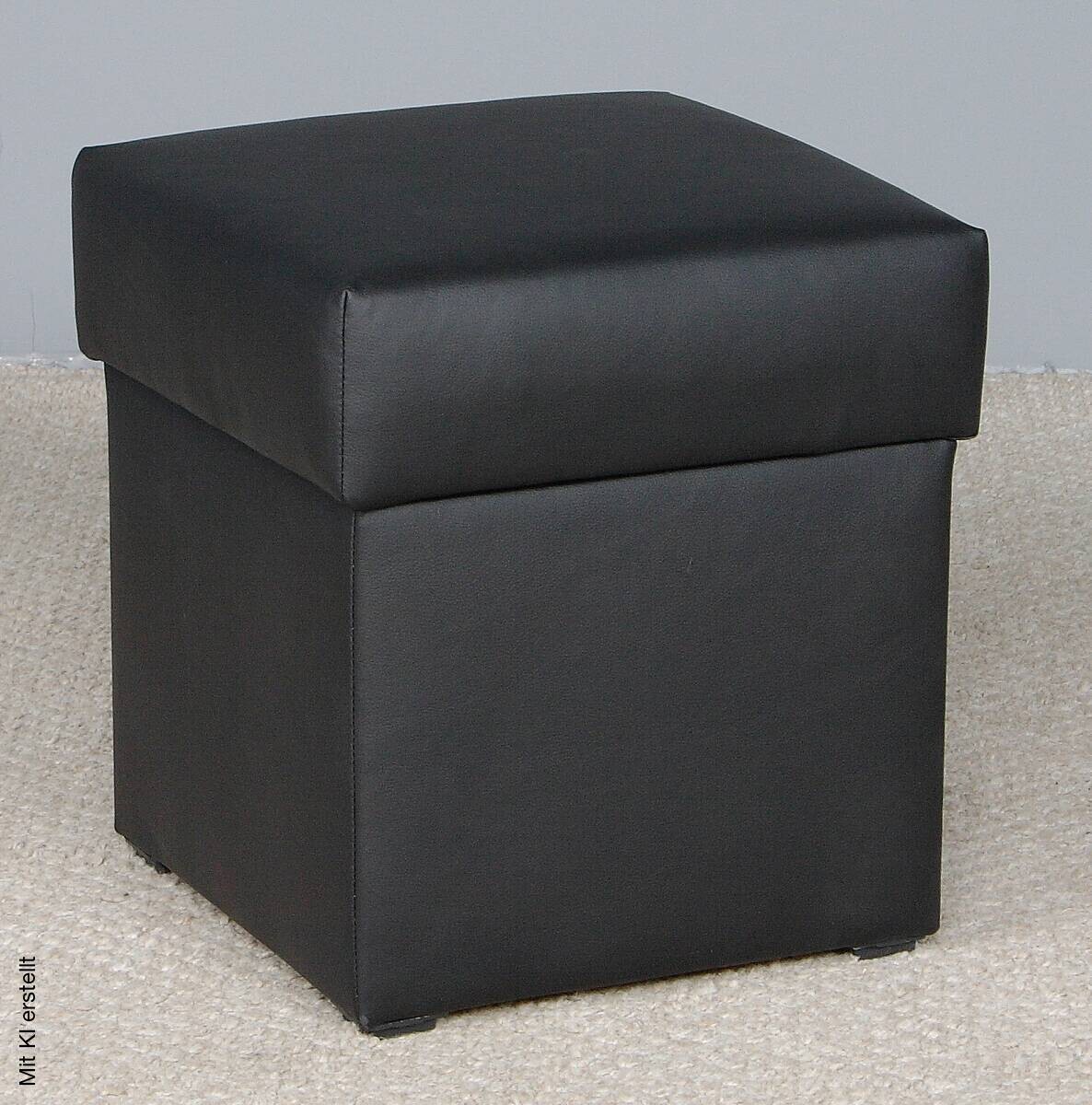 Hocker Anca schwarz B/H/T: ca. 41x43x42 cm