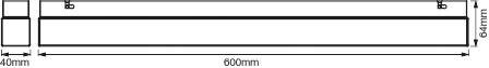 LEDVANCE LED-Badspiegelleuchte 399624 weiß Aluminium Kunststoff B/H/L: ca. 4x7x60 cm