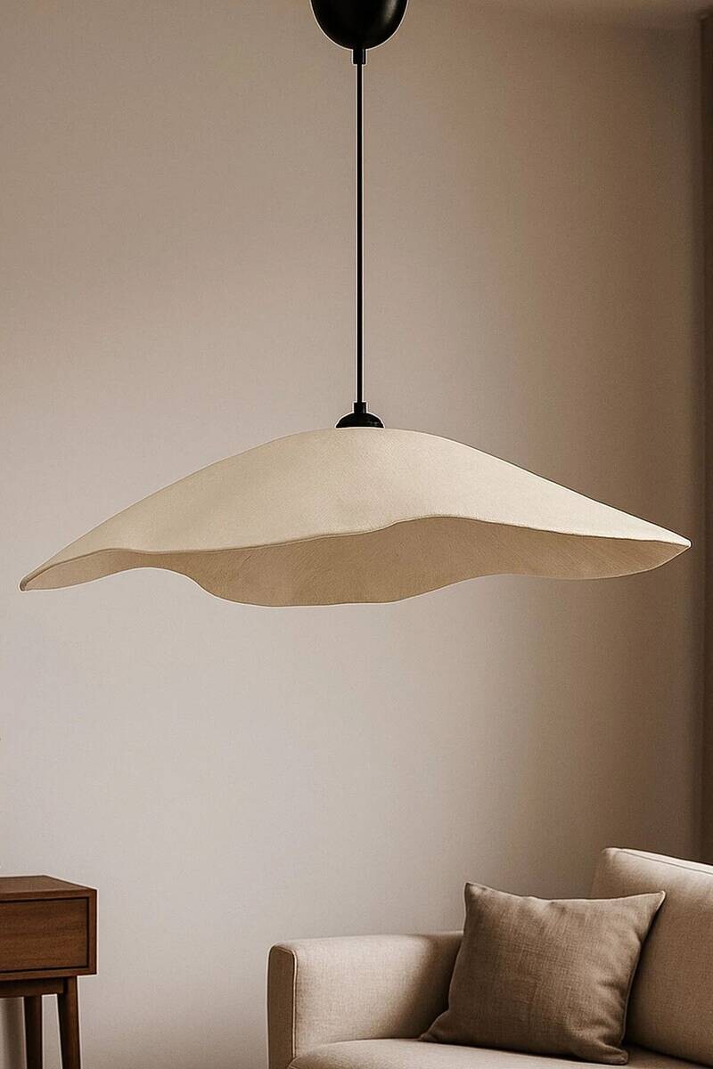 Opviq Pendelleuchte beige gold Metall B/H/T/L/D: ca. 59x65x59x59x59 cm E27 1 Brennstellen