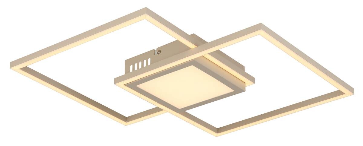 GLOBO LED-Deckenleuchte sand Metall Aluminium B/H/L: ca. 42,6x5x42,6 cm 1 Brennstellen