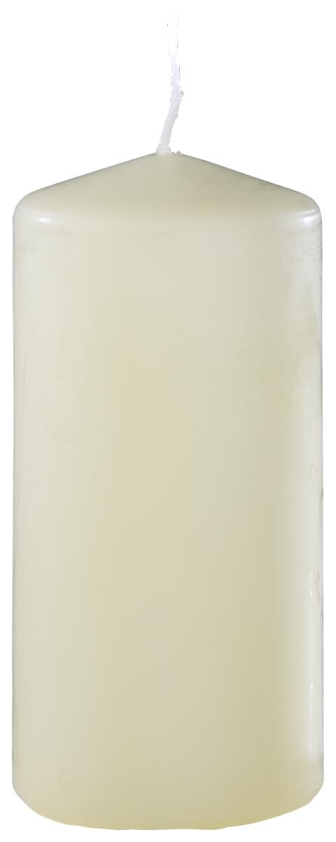 Stumpenkerze beige B/H/L: ca. 6x12x6 cm