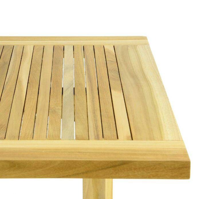 VCM Balkontisch braun Teakholz B/H/L: ca. 65x75x25 cm