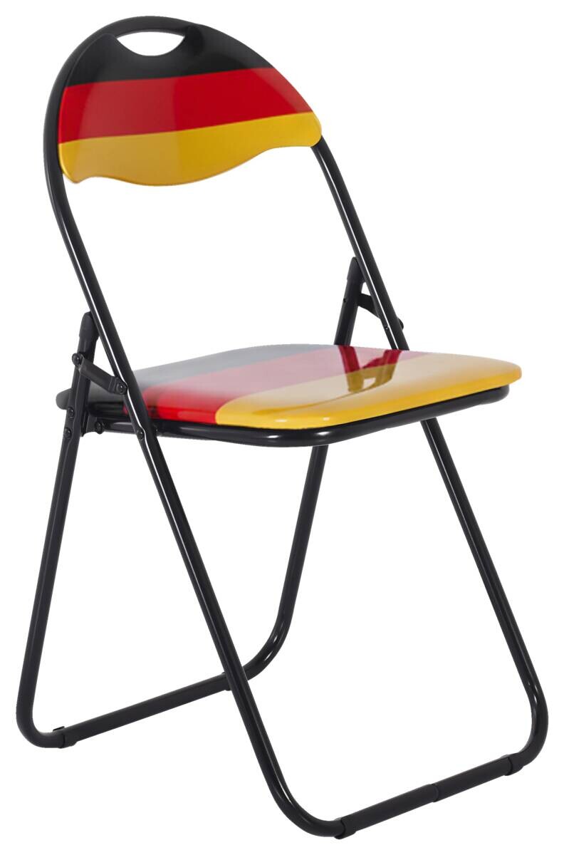 Klappstuhl Ben schwarz rot gold PVC Metall B/H/T: ca. 44,5x79,5x43 cm
