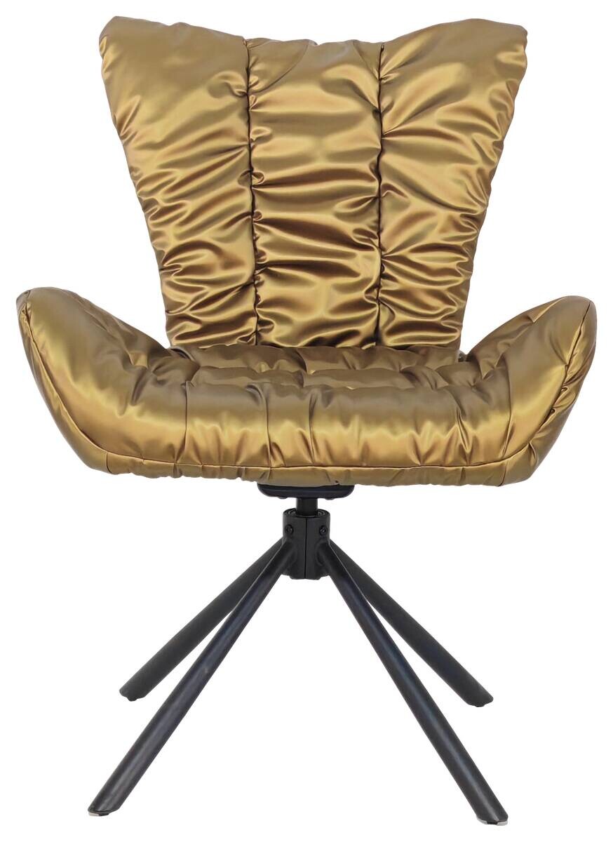 Drehstuhl Brest gold Kunstleder Nylon B/H/T: ca. 67x91x65 cm