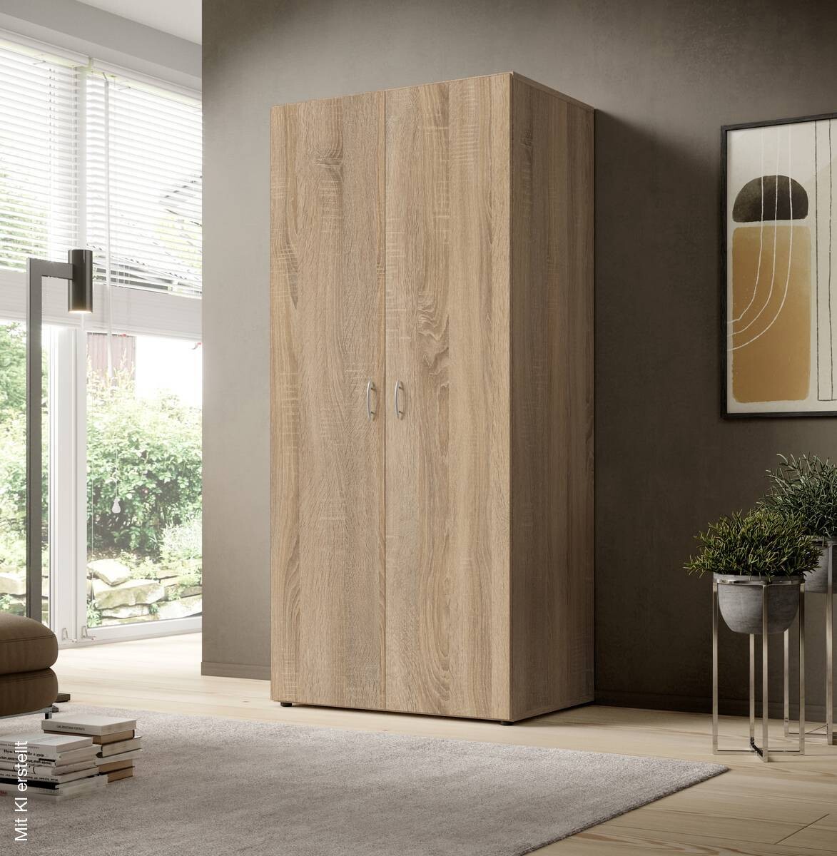 Kleiderschrank Joe weiß B/H/T: ca. 81x176x50,8 cm | weiß | 81,00/176,00/50,80 cm
