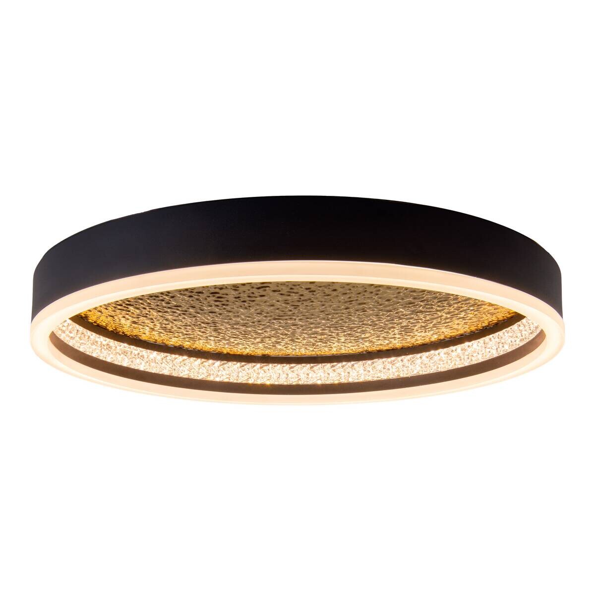 Näve Leuchten Deckenleuchte 1392322 schwarz Metall Kunststoff B/H/T: ca. 40x7x40 cm null 1 Brennstellen