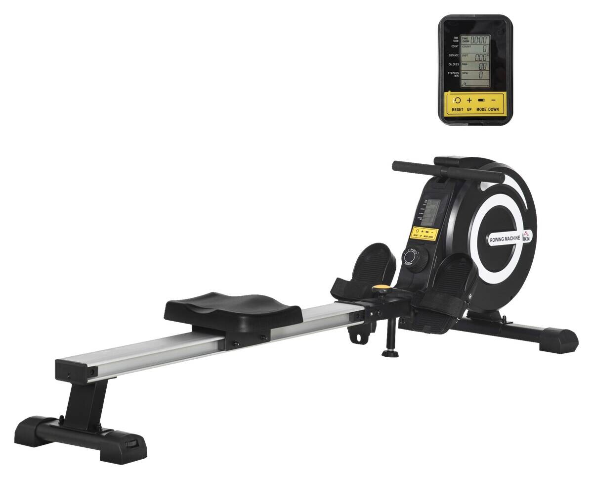 HOMCOM Rudergerät schwarz Stahl B/H/L: ca. 58x57x185 cm