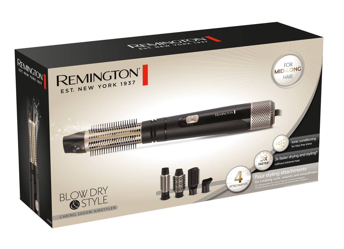 REMINGTON Warmluftlockenstab AS7500 schwarz gold B/H/T: ca. 43x5,4x5,4 cm