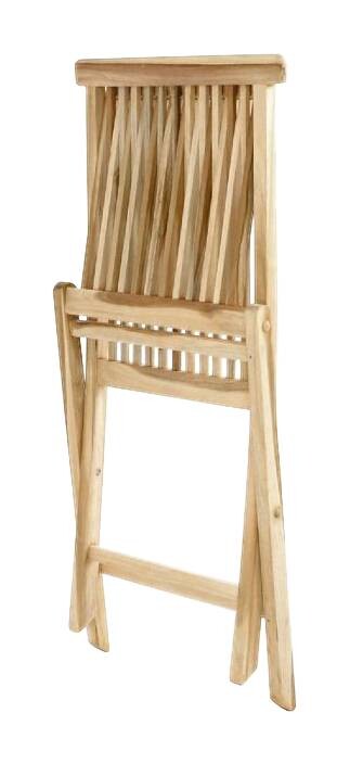 VCM Gartenstuhl 2er Set braun Teakholz B/H/T: ca. 46x89x62 cm